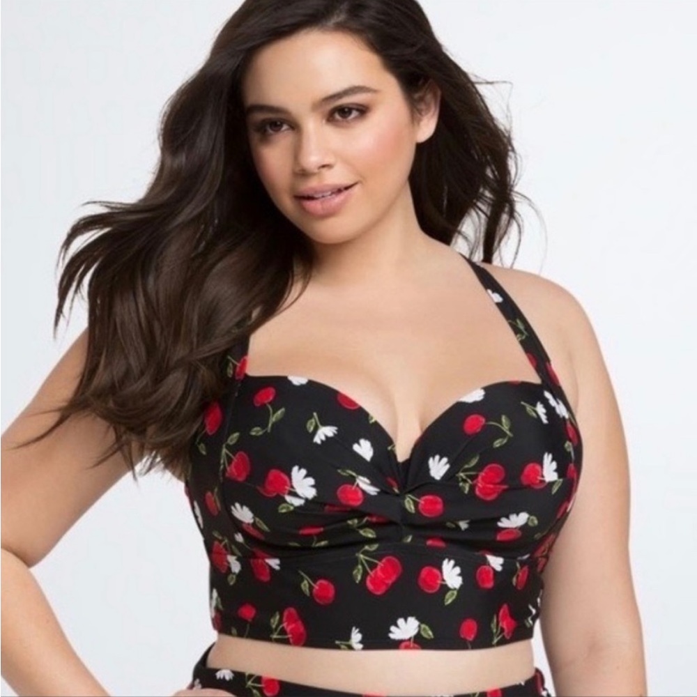 Torrid Black Floral Bikini Set - Picture 2 of 4